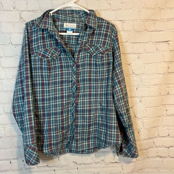 Columbia Snap Button Down Shirt size large - Picture 1 of 7